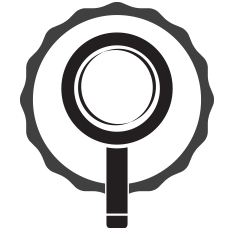 An icon of a magnifying glass, published as part of the "Grow Your Business Through Digital Marketing" page of Content Garden, Inc., a digital marketing agency in Greenville, NC