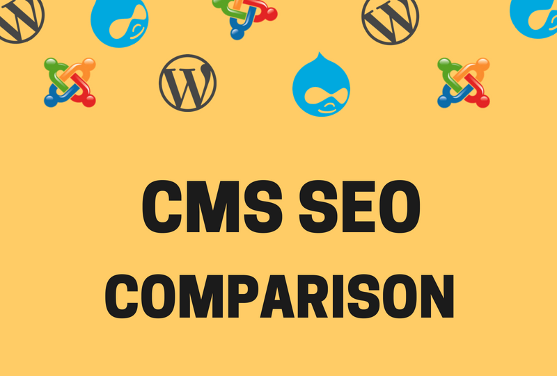 The title "CMS SEO Comparison," published to: "CMS SEO Comparison: Is Your CMS Hurting Your SEO? [Infographic]"
