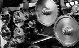 A photo of gears within an engine, published to: 