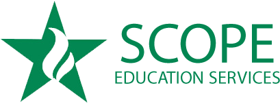 The SCOPE Education Services logo, published to: ""Web Design, WordPress, SEO, Writing, and Graphic Design for SCOPE Education Services"