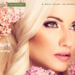 A screenshot of the homepage for Blooming Beauty, published to: 