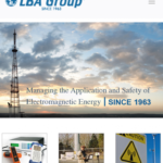 A screenshot of the mobile version of the LBA Group website 